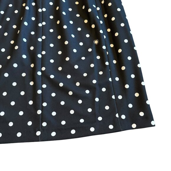 Karl Lagerfeld Black White Polka Dot Dress Short Puff Sleeve Shift Size 10 NWT - Picture 10 of 13